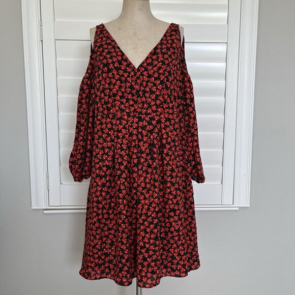 Disney Alice Through The Looking Glass Cold shoulder dress size XL novelty print - Picture 2 of 9